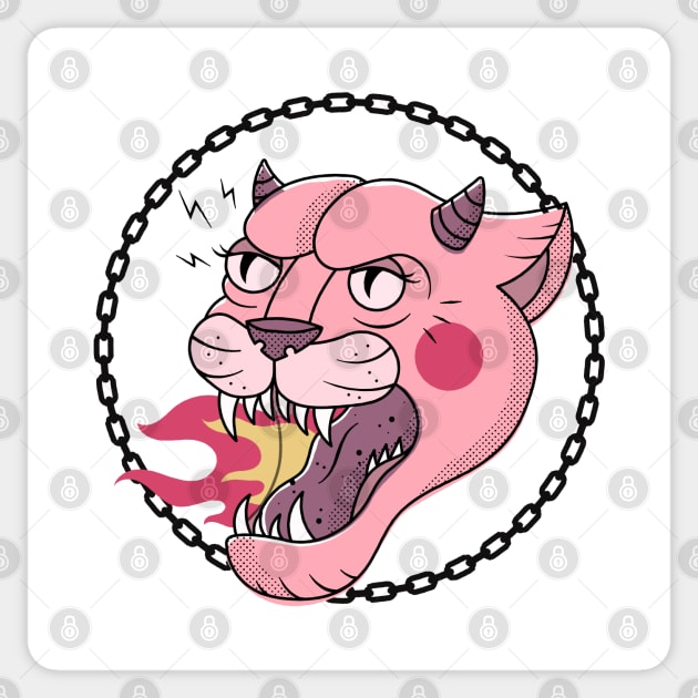 Demon kitty Sticker by bratcave.studio